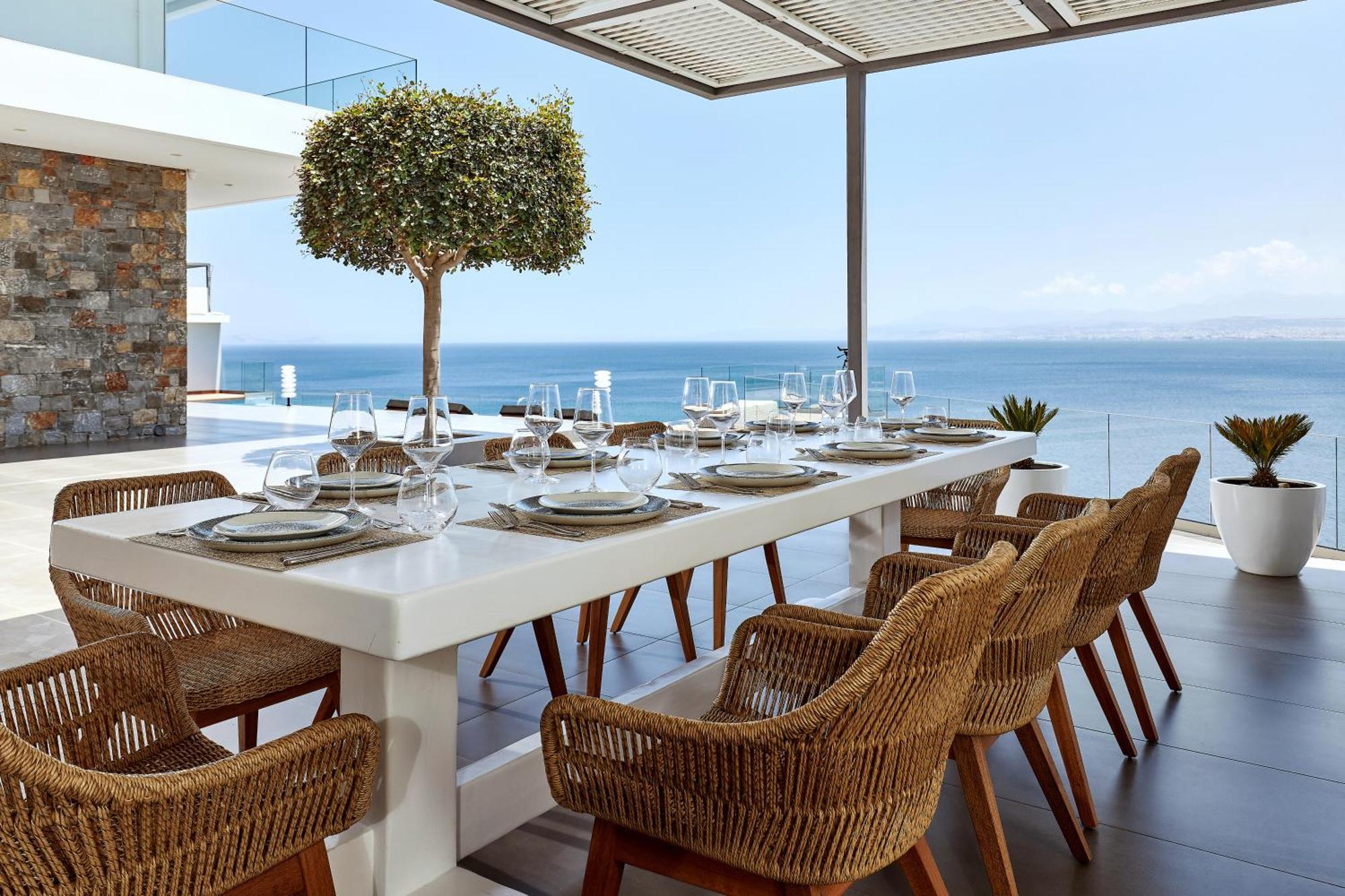 Beachfront Villa In Crete - Epavli Luxury Villa Agia Pelagia  Exterior foto